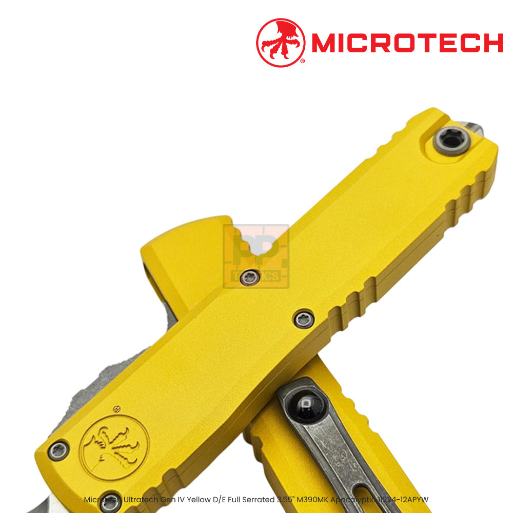 Microtech Ultratech Gen IV Yellow T/E 3.55" M390MK Stonewash 11234-10YW
