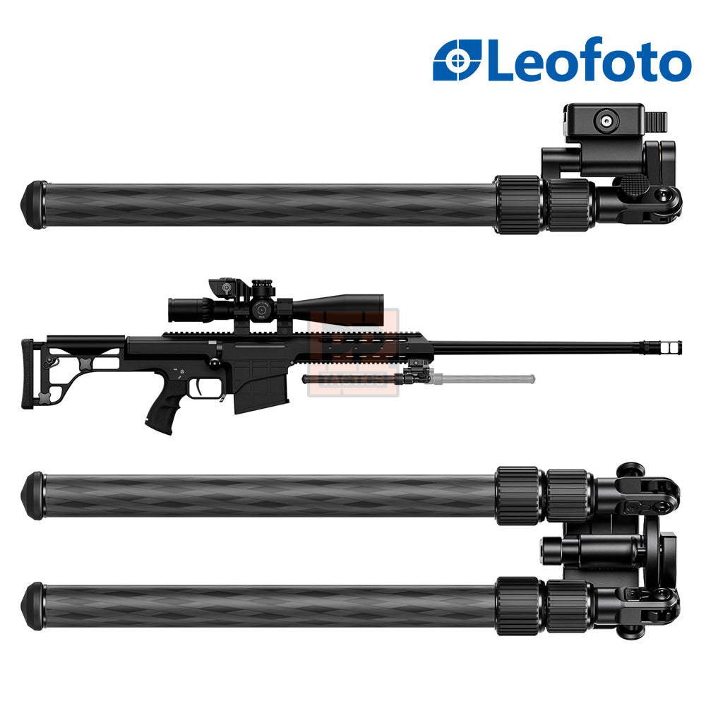 Leofoto BIP-B1(Crossed Pattern)Low- to Mid-Height Multi-Functional Hunting Bipod