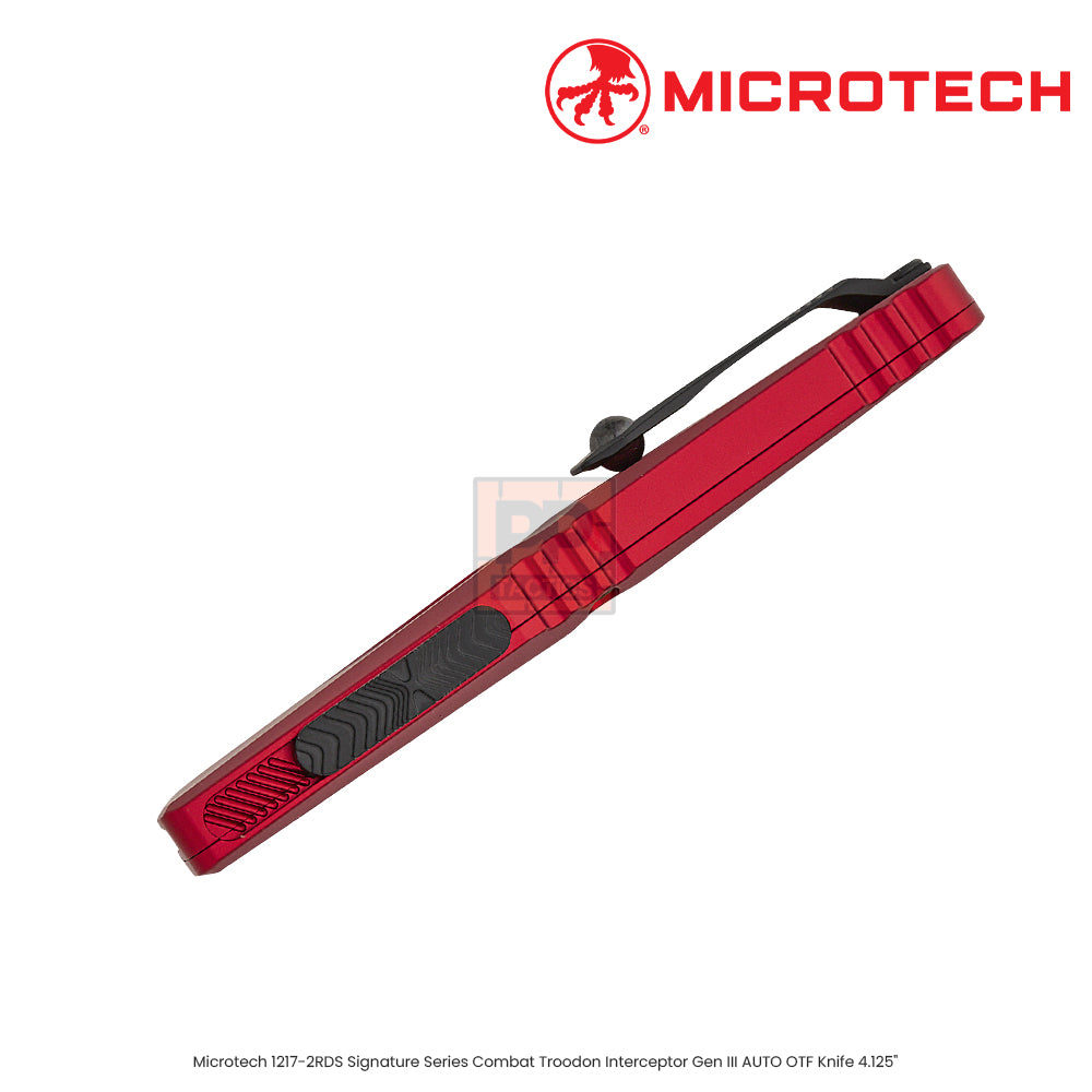 Microtech 1217-2RDS Signature Series Combat Troodon Interceptor Gen III AUTO OTF Knife 4.125"