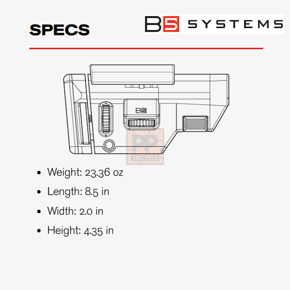 B5 Systems Collapsible Precision Stock – Medium