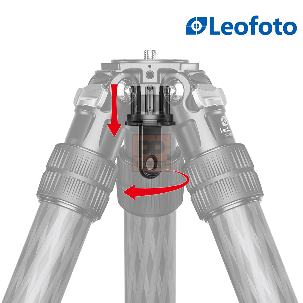 Leofoto SO-363CP (Short) Inverted Outdoors Series Carbon Fiber Tripod with FIXED Apex/Platform
