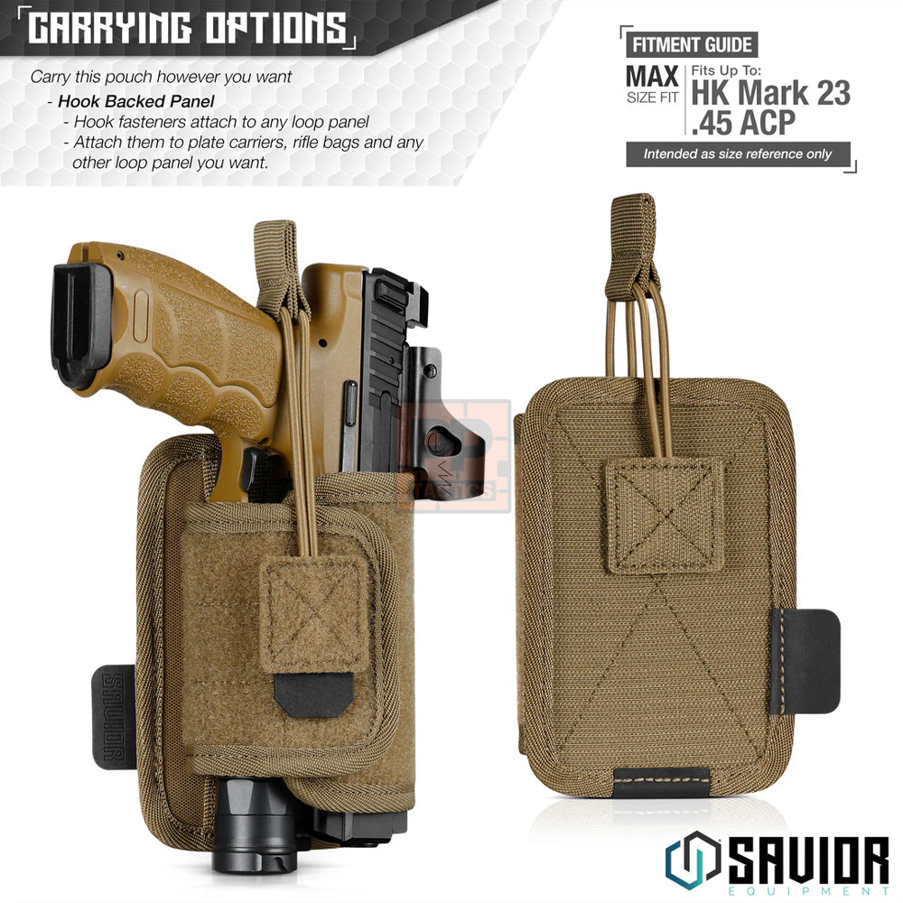 Savior Universal Pistol Holster w/ Hook Backing