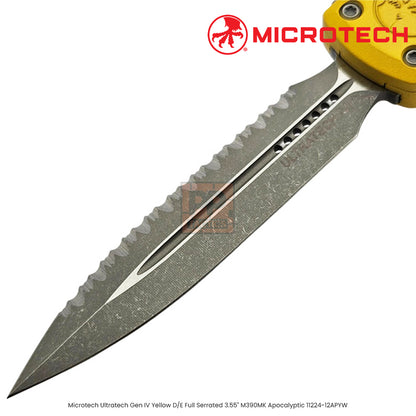 Microtech Ultratech Gen IV Yellow T/E 3.55" M390MK Stonewash 11234-10YW
