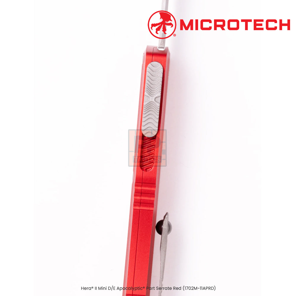 Microtech Hera® II Mini D/E Apocalyptic® Part Serrate Red (1702M-11APRD)