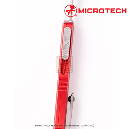 Microtech Hera® II Mini D/E Apocalyptic® Part Serrate Red (1702M-11APRD)