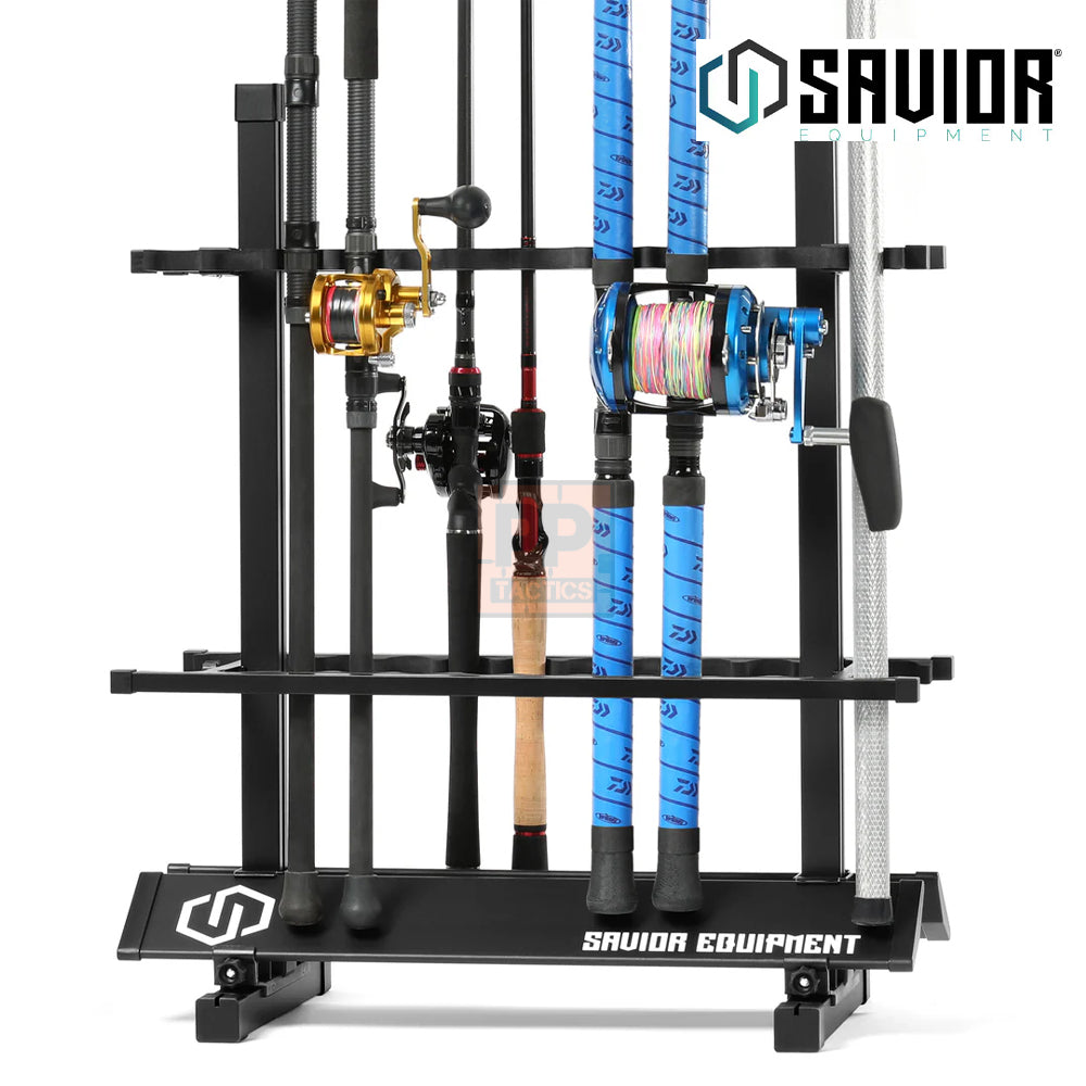 Savior Aluminum Fishing Rod Holder Rack - 24/36/48 Slots