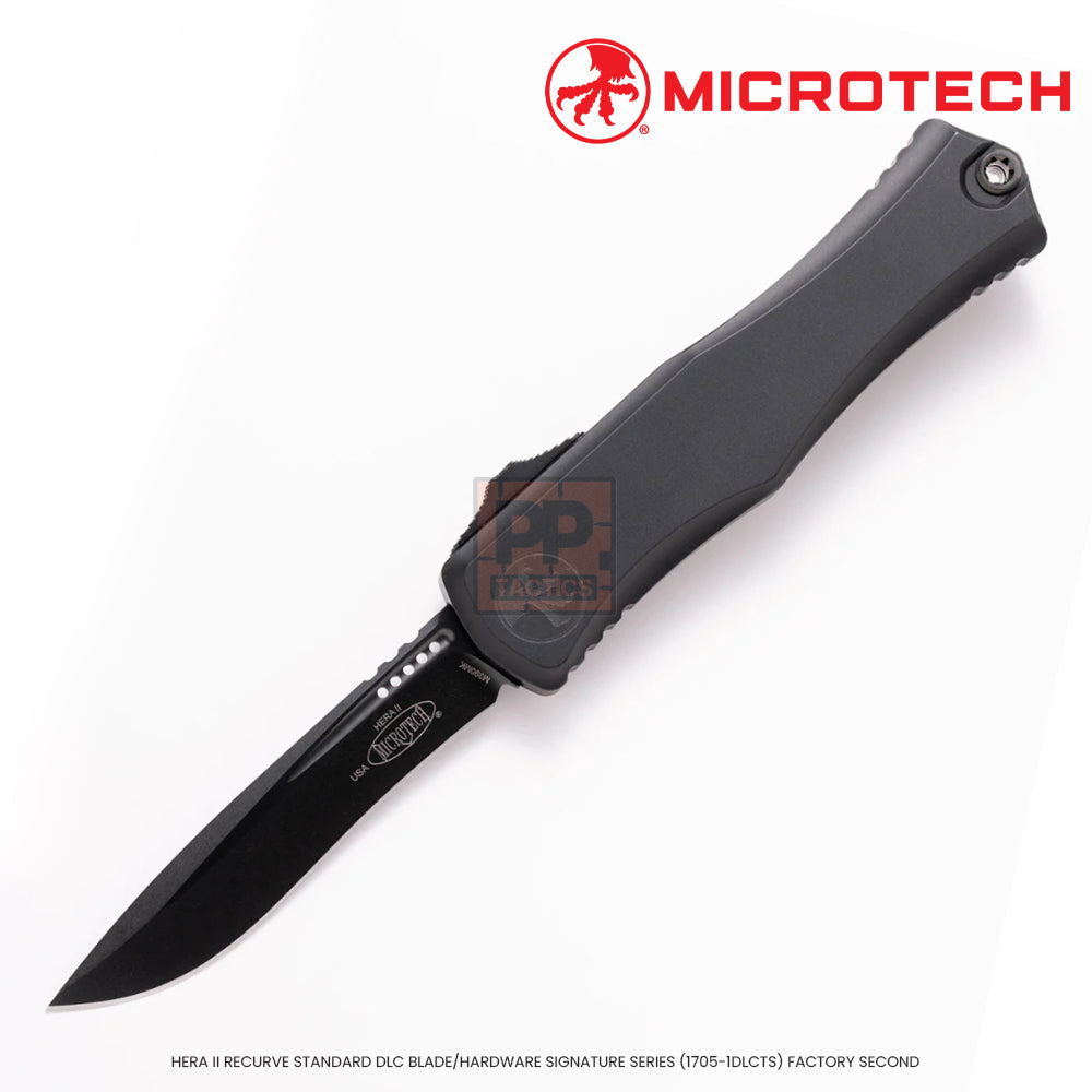 Microtech HERA II RECURVE STANDARD DLC BLADE/HARDWARE SIGNATURE SERIES (1705-1DLCTS) FACTORY SECOND