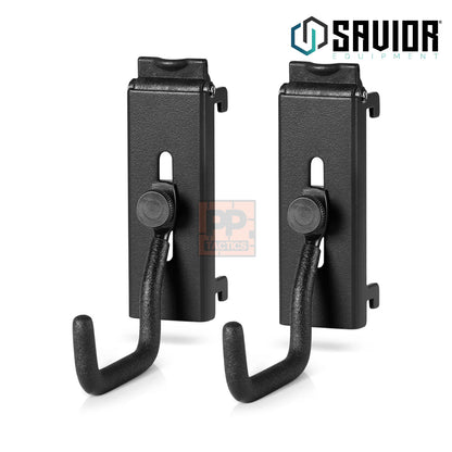 Savior Wall Rack System - Adjustable J-Hook, Small (2-Pack)