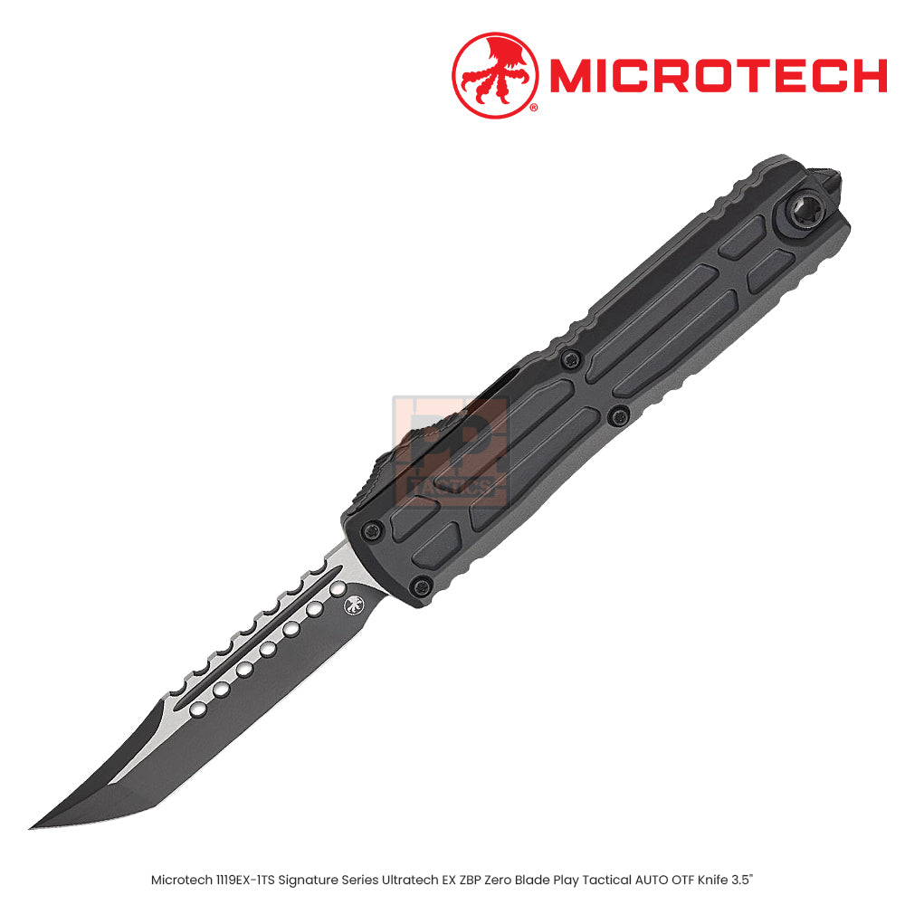 Microtech 1119EX-1TS Signature Series Ultratech EX ZBP Zero Blade Play Tactical AUTO OTF Knife 3.5"
