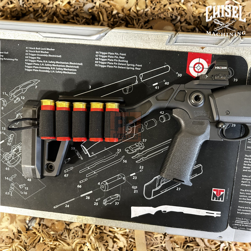 Chiselmachining 5 Round Shotgun Soft Quiver