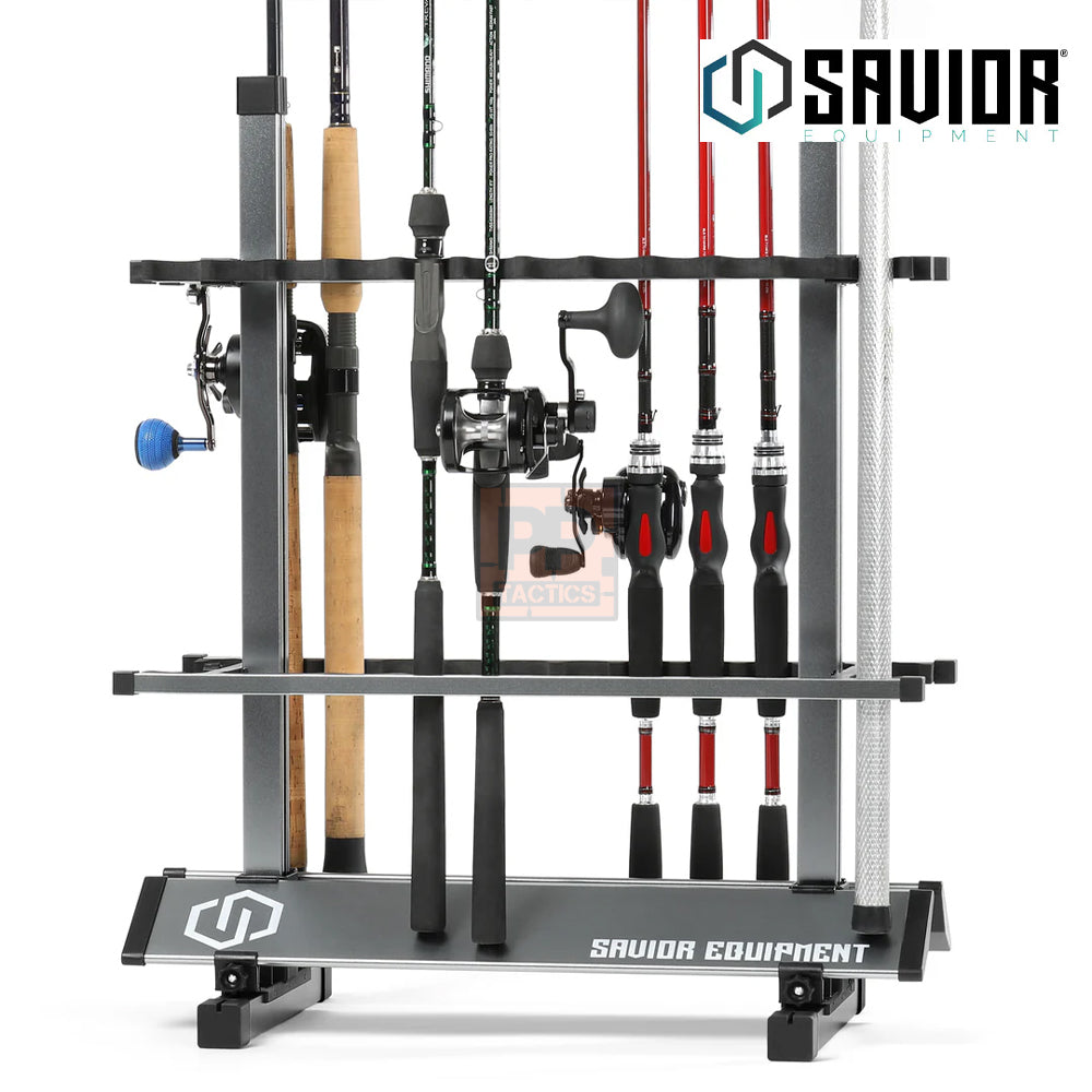 Savior Aluminum Fishing Rod Holder Rack - 24/36/48 Slots