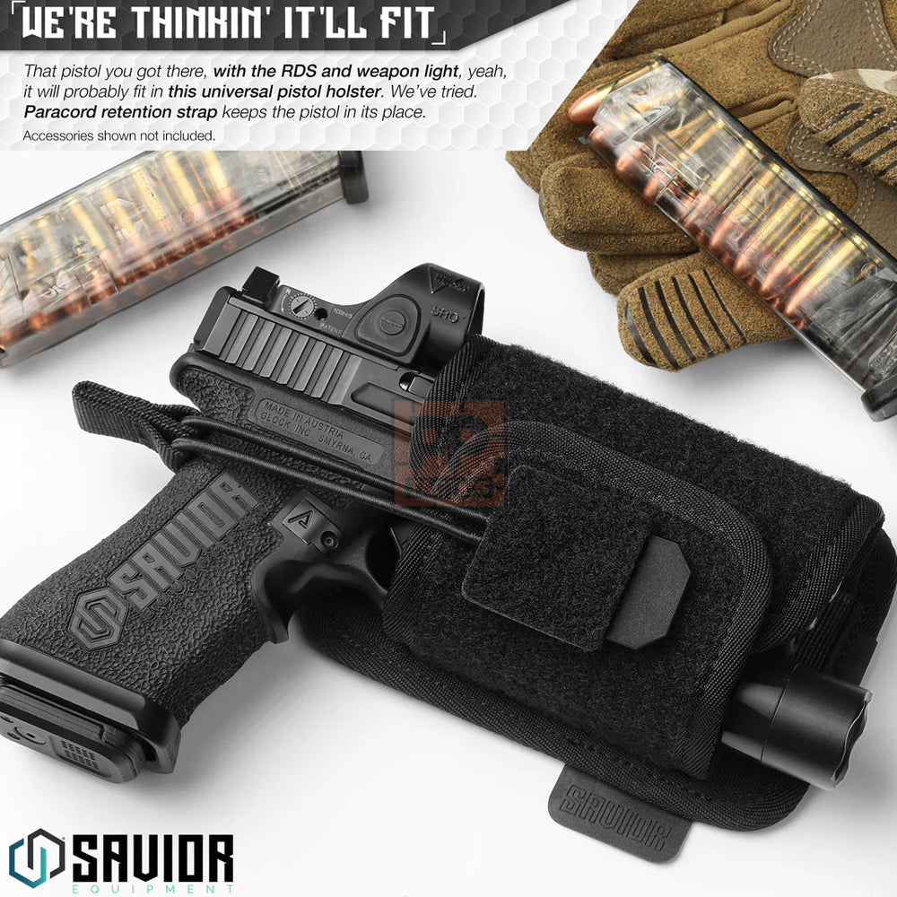 Savior Universal Pistol Holster w/ Hook Backing