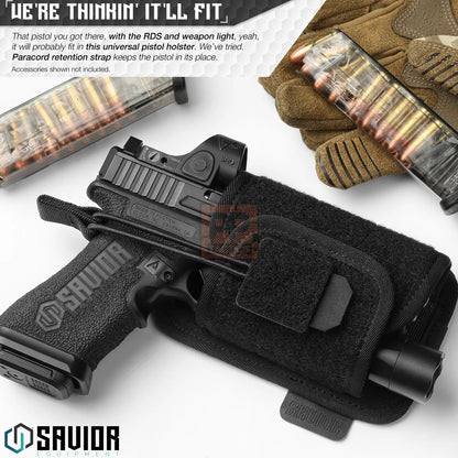 Savior Universal Pistol Holster w/ Hook Backing