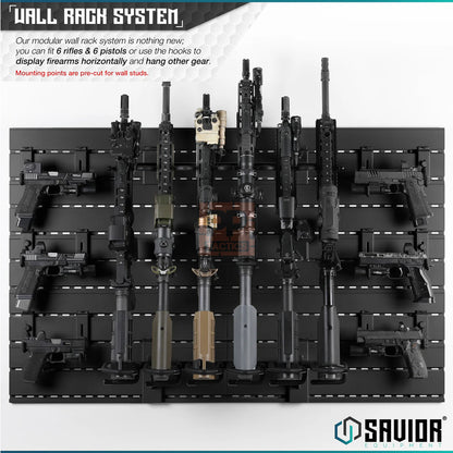 Savior Wall Rack System - 10 Panel Kit W/ Attachments