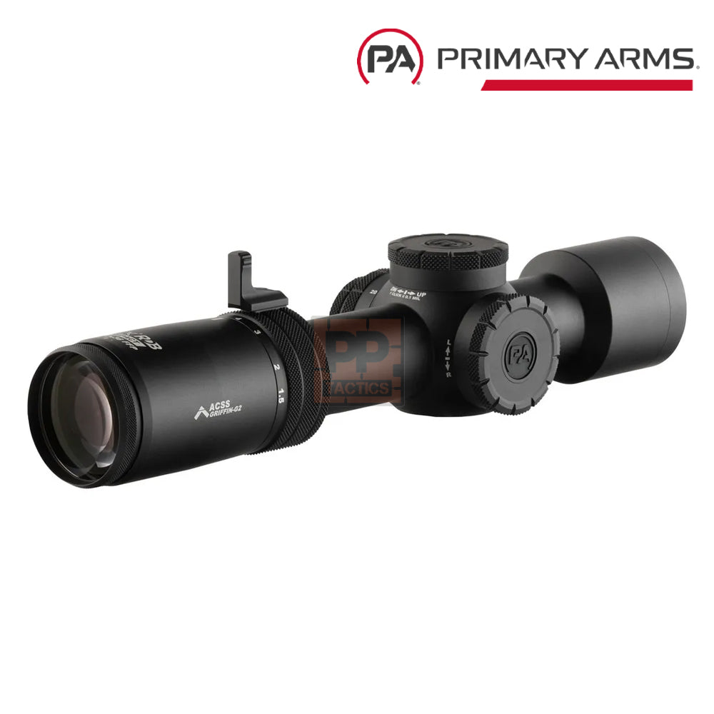 Primary Arms Compact PLxC 1.5-12X36mm FFP RDB Rifle Scope - Illuminated ACSS Griffin MIL Reticle - Gen II