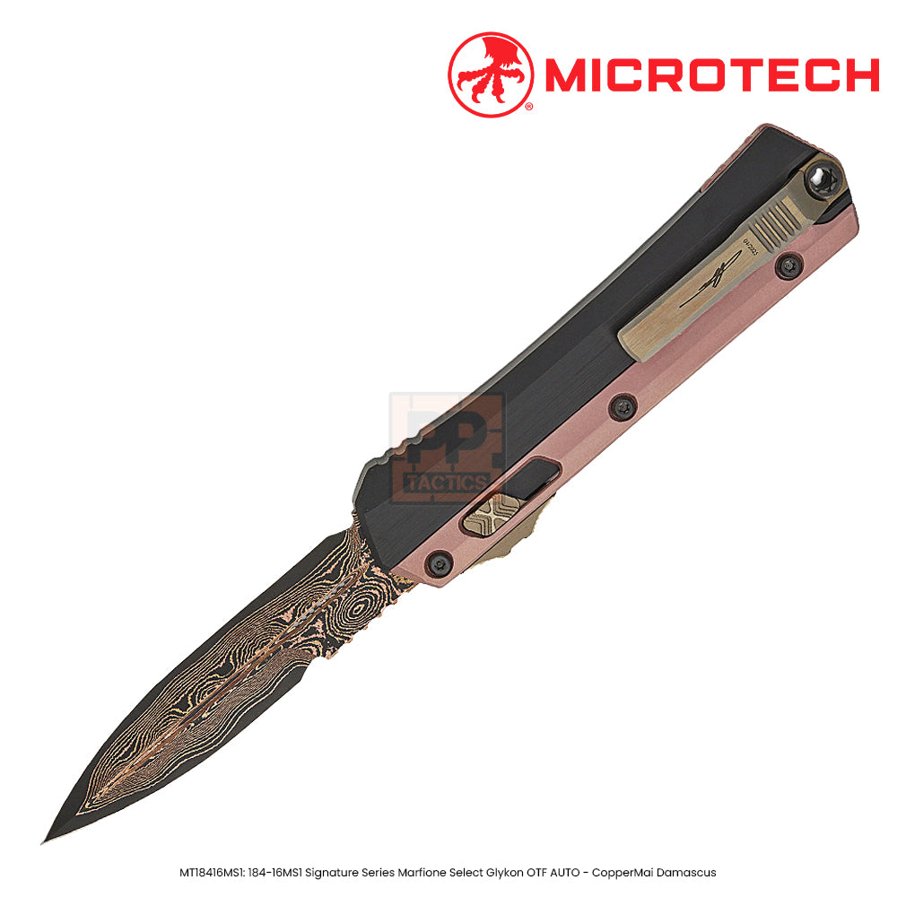 Microtech 184-16MS1 Signature Series Marfione Select Glykon AUTO OTF Knife 3.75"
