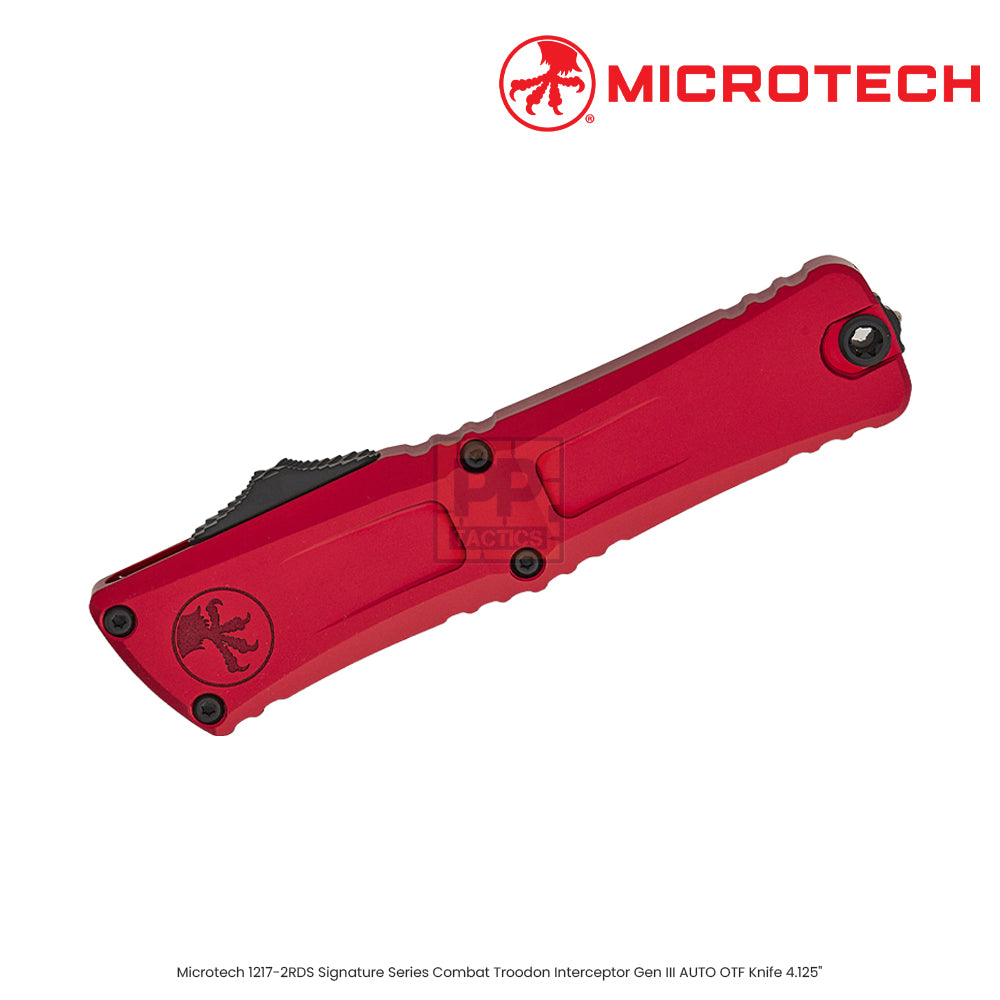 Microtech 1217-2RDS Signature Series Combat Troodon Interceptor Gen III AUTO OTF Knife 4.125"