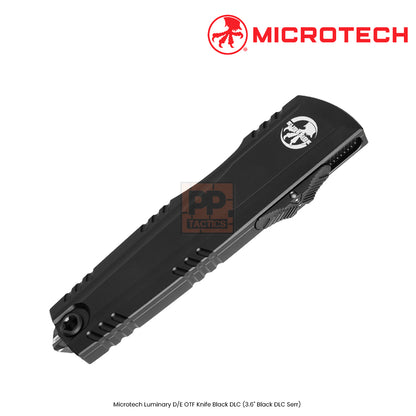 Microtech Luminary D/E OTF Knife Black DLC (3.6" Black DLC Serr)