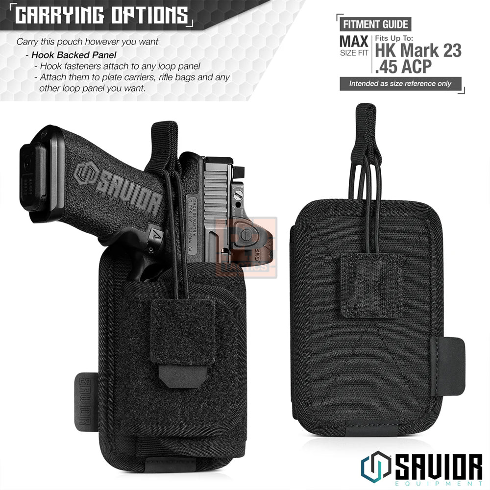 Savior Universal Pistol Holster w/ Hook Backing