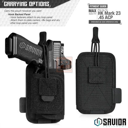 Savior Universal Pistol Holster w/ Hook Backing