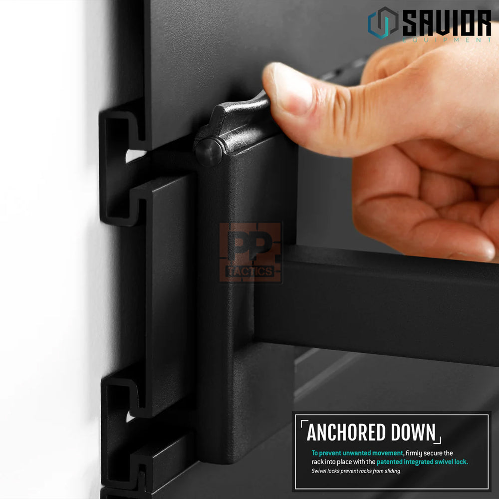 Savior Wall Rack System - Adjustable Pistol &amp; Suppressor Rod (2-Pack)