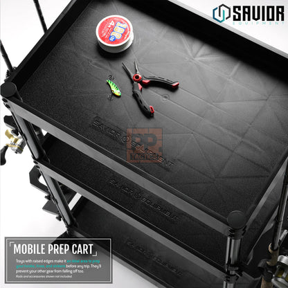 Savior Mobile Tackle Station - Cart w/ 16 Slot Fishing Rod Holder