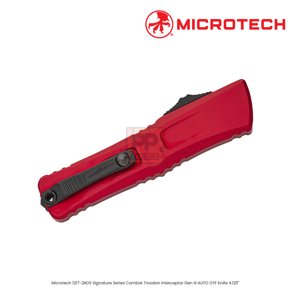 Microtech 1217-2RDS Signature Series Combat Troodon Interceptor Gen III AUTO OTF Knife 4.125"