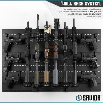 Savior Wall Rack System - 10 Panels (48" W x 31" H)