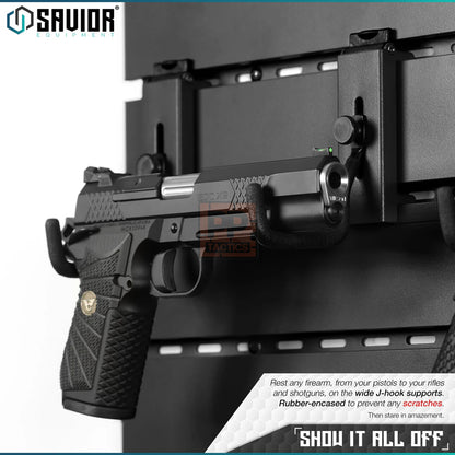 Savior Wall Rack System - Adjustable J-Hook, Small (2-Pack)