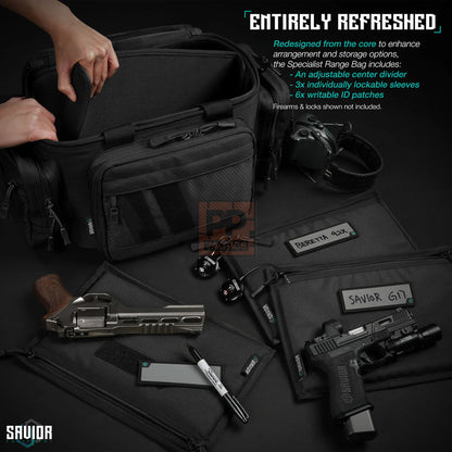 Savior Specialist - Range Bag w/ 3 Pistol Sleeves