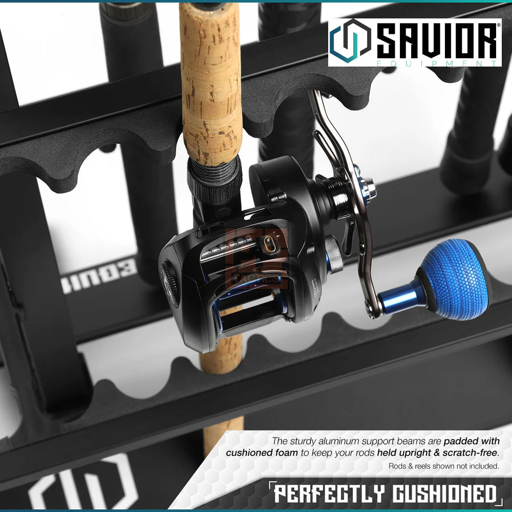 Savior Aluminum Fishing Rod Holder Rack - 24/36/48 Slots