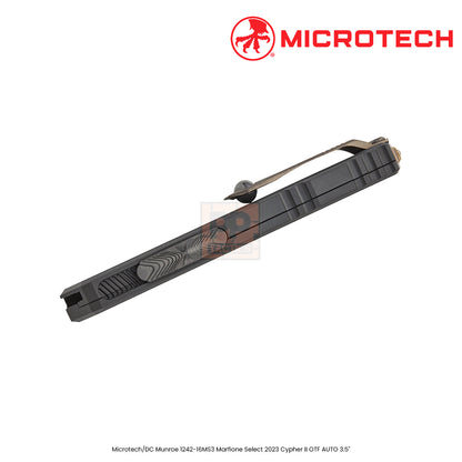 Microtech MT124216MS3: 1242-16MS3 DC Munroe 2023 Cypher II OTF AUTO - D/E CopperMai Damascus Standard