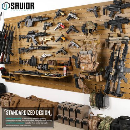 Savior Wall Rack System - Adjustable Pistol &amp; Suppressor Rod (2-Pack)