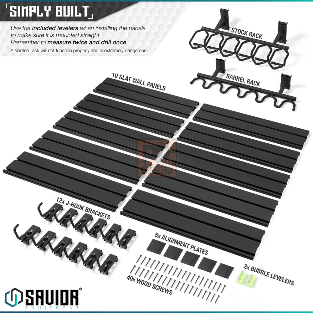 Savior Wall Rack System - 10 Panel Kit W/ Attachments