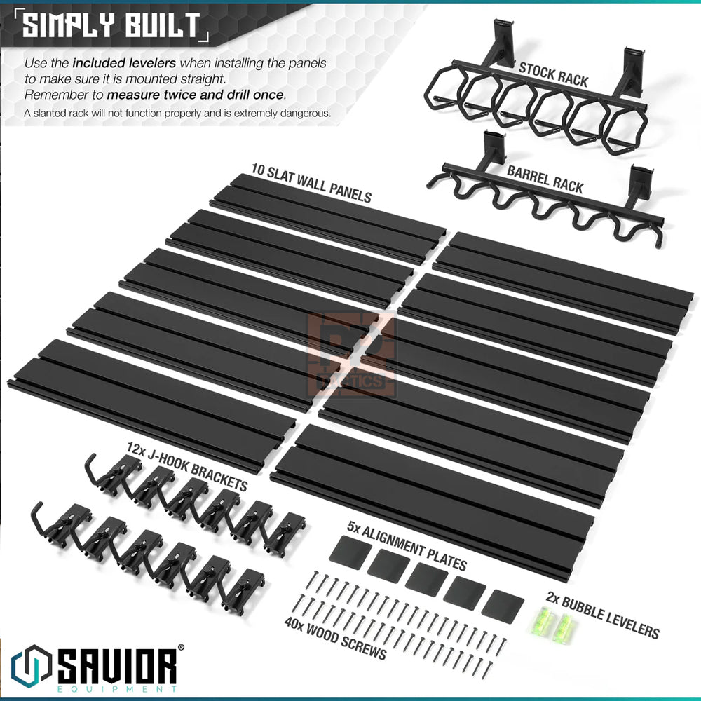 Savior Wall Rack System - 10 Panel Kit W/ Attachments