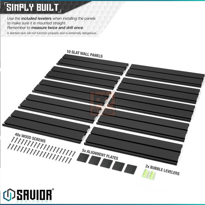 Savior Wall Rack System - 10 Panels (48" W x 31" H)