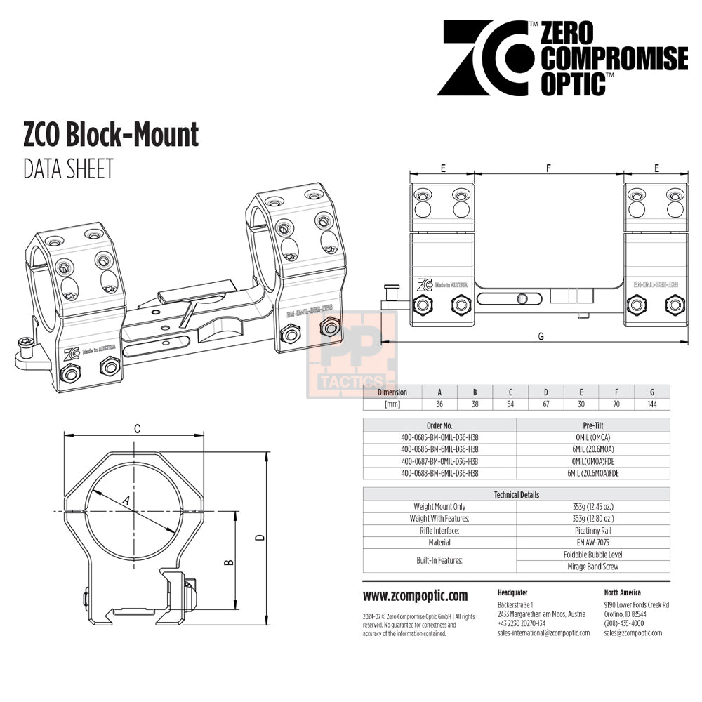 Zero Compromise Optics Block-Mount