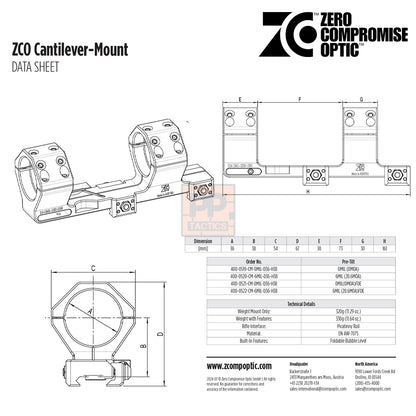 Zero Compromise Optics Cantilever mount