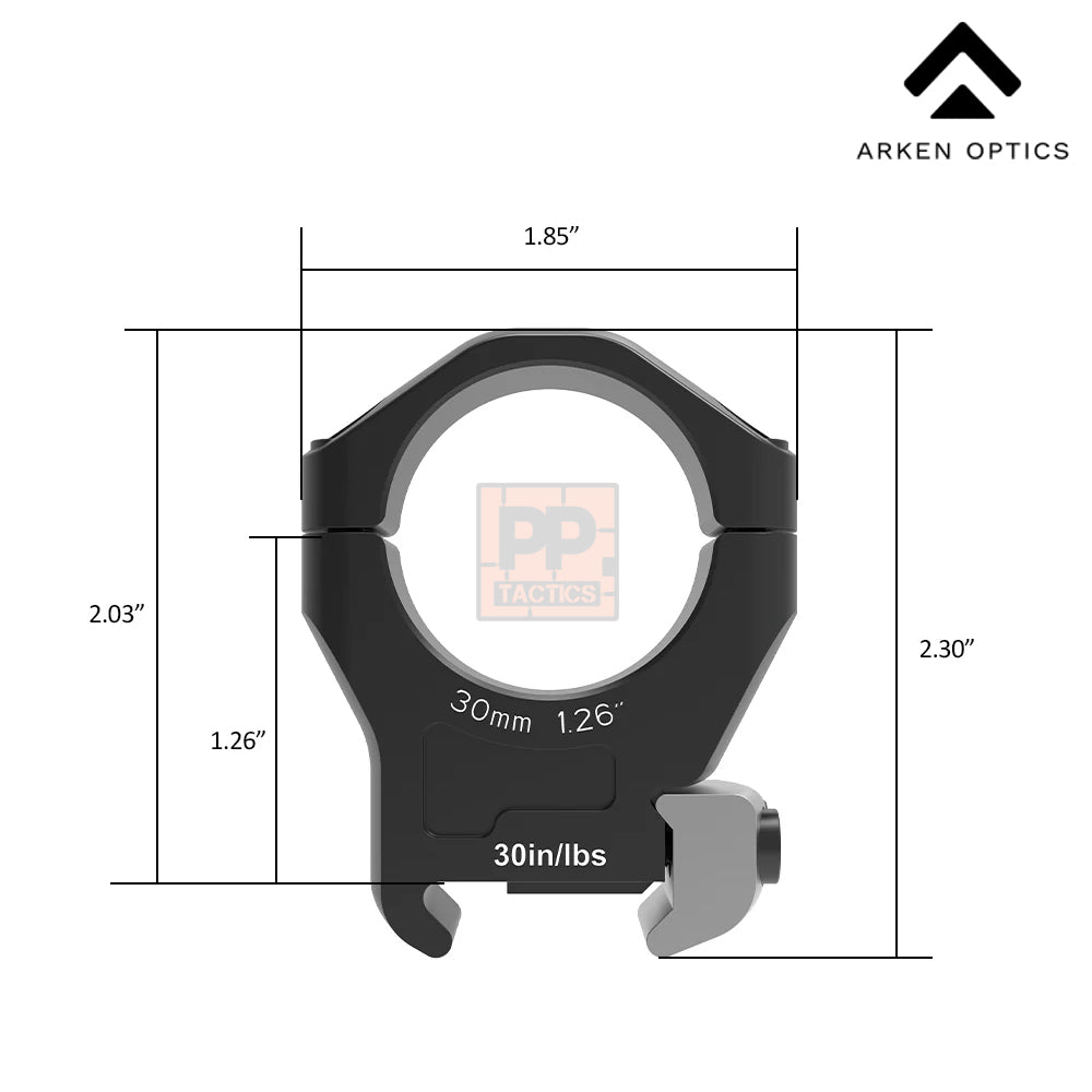 Arken Optics Global  HALO Ti™ Titanium Scope Rings HRT-34092 / HRT-34126 / HRT-34145