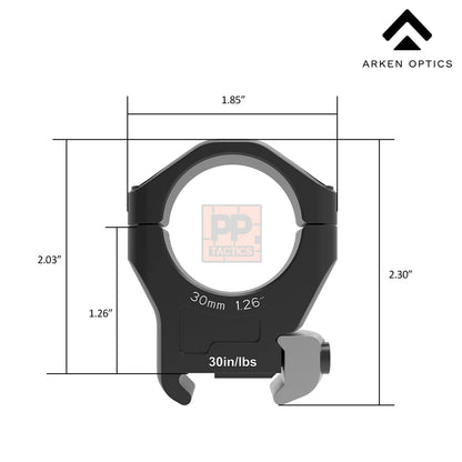 Arken Optics Global  HALO Ti™ Titanium Scope Rings HRT-34092 / HRT-34126 / HRT-34145