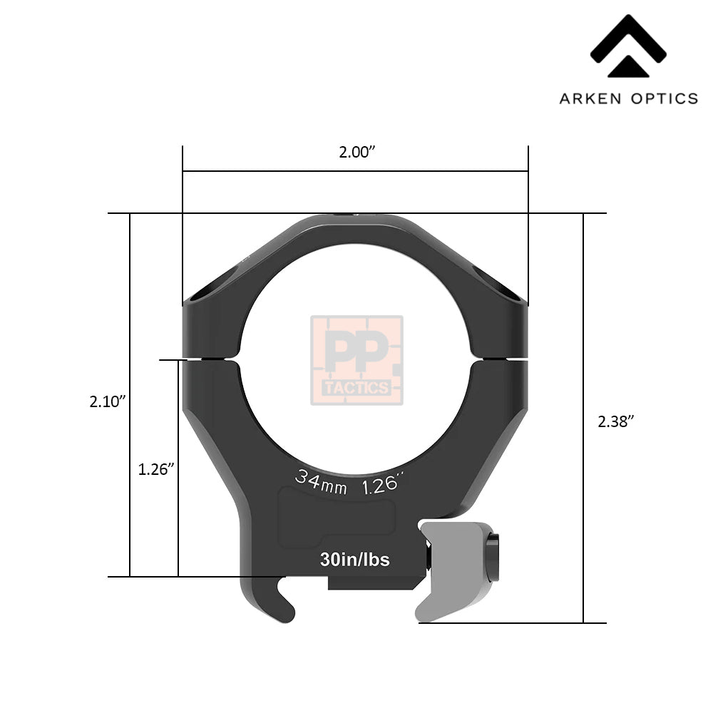 Arken Optics Global  HALO Ti™ Titanium Scope Rings HRT-34092 / HRT-34126 / HRT-34145