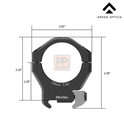 Arken Optics Global  HALO Ti™ Titanium Scope Rings HRT-34092 / HRT-34126 / HRT-34145