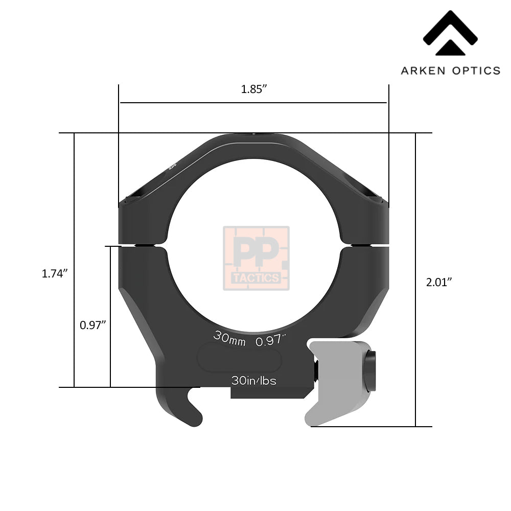 Arken Optics Global  HALO Ti™ Titanium Scope Rings HRT-34092 / HRT-34126 / HRT-34145