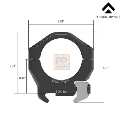 Arken Optics Global  HALO Ti™ Titanium Scope Rings HRT-34092 / HRT-34126 / HRT-34145