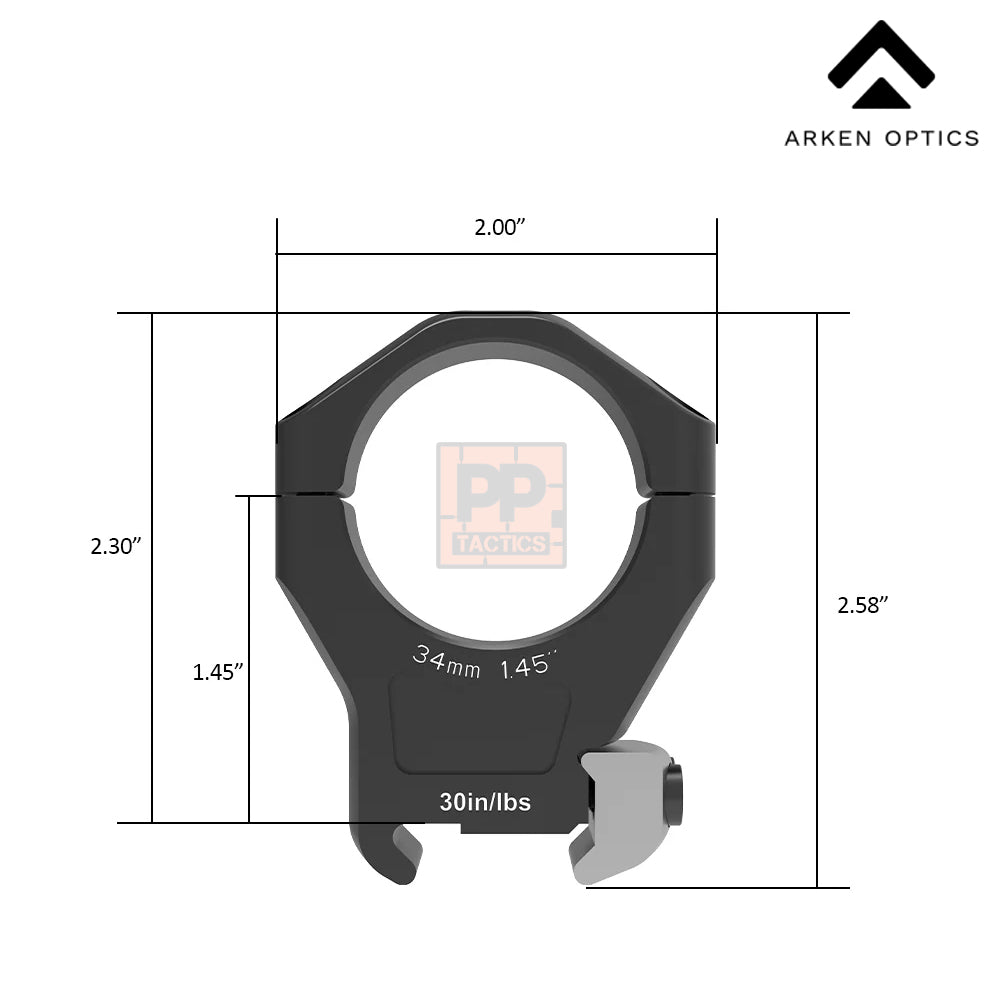 Arken Optics Global  HALO Ti™ Titanium Scope Rings HRT-34092 / HRT-34126 / HRT-34145
