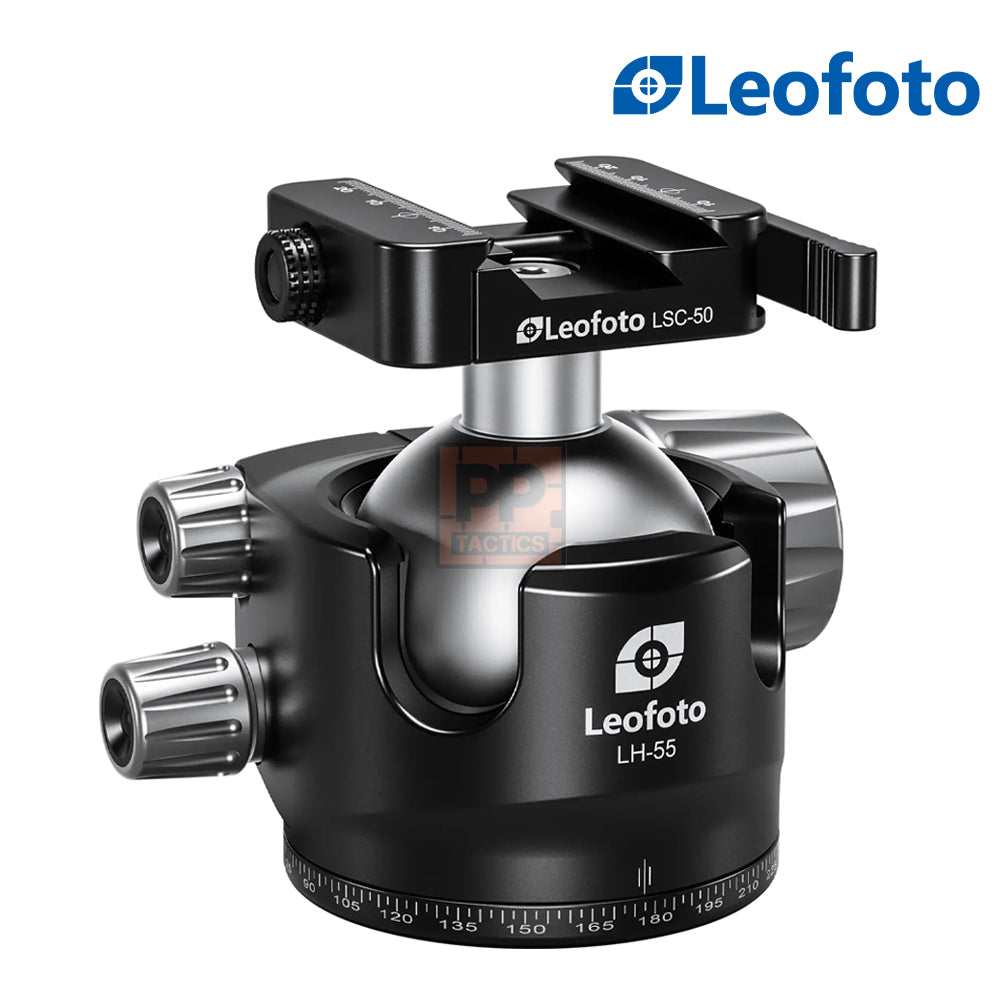 Leofoto LH-55SC Lever-Release Hybrid Clamp Ball Head for Shooting/Hunting