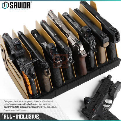 Savior Mobile Pistol Storage Rack w/ Handle - 8 Slots