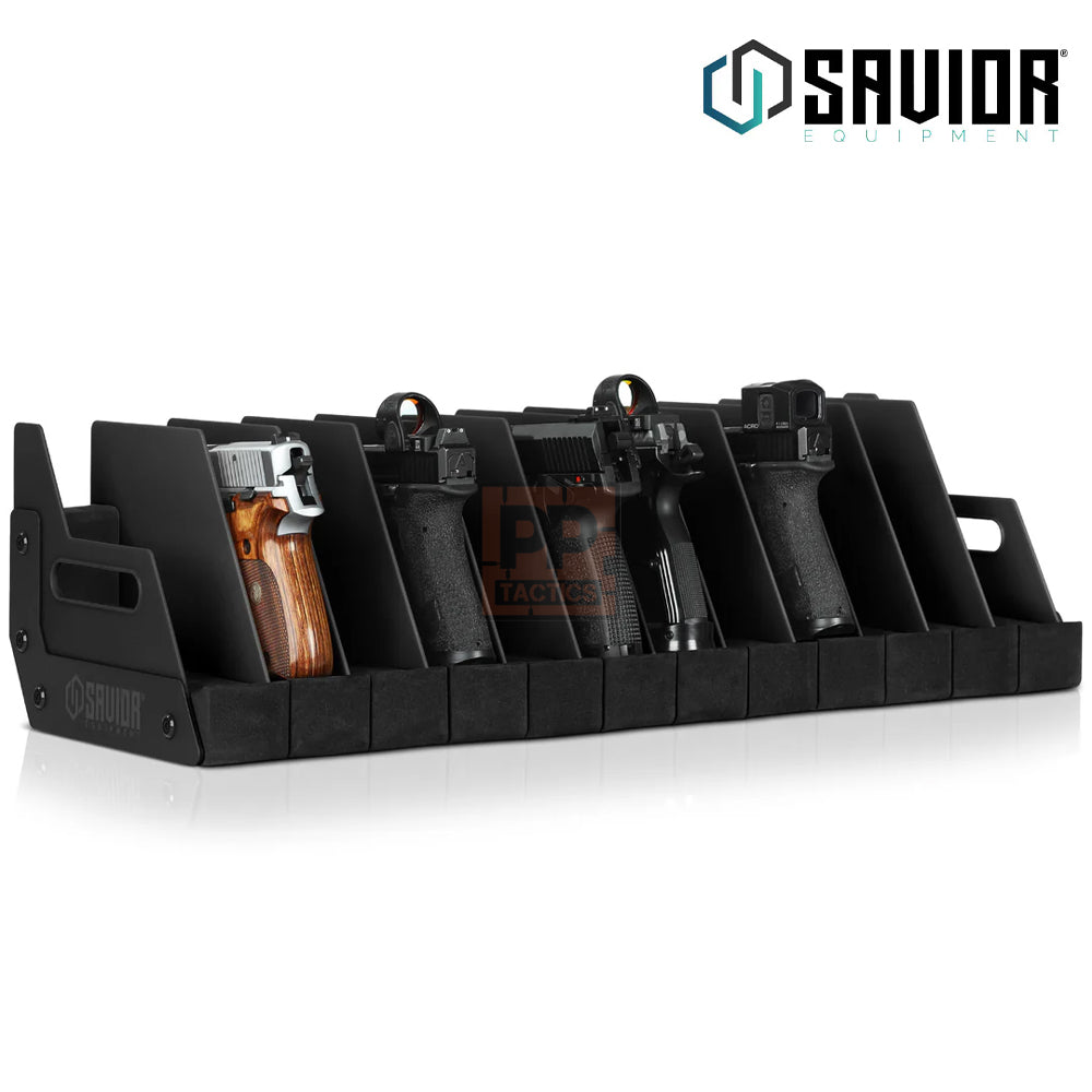 Savior Mobile Pistol Storage Rack w/ Handle - 12 Slots