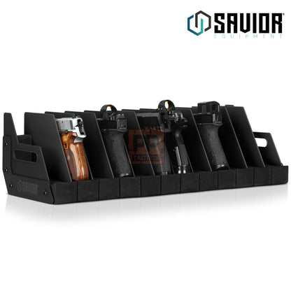 Savior Mobile Pistol Storage Rack w/ Handle - 12 Slots