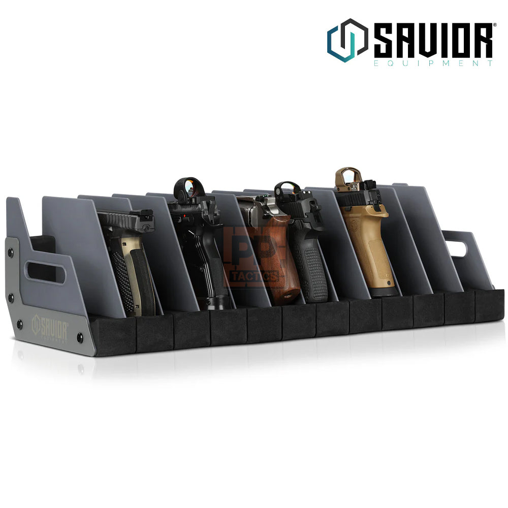 Savior Mobile Pistol Storage Rack w/ Handle - 12 Slots